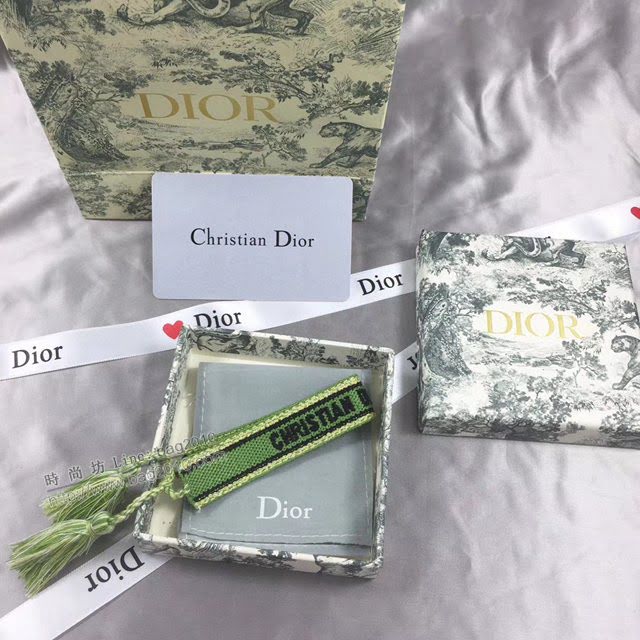 Dior飾品 迪奧經典熱銷款刺繡針織手環 迪奧DIOR編織伸縮流蘇手繩  zgd1227